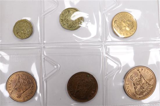 Three albums of UK coins, 19th-20th century and other coinage